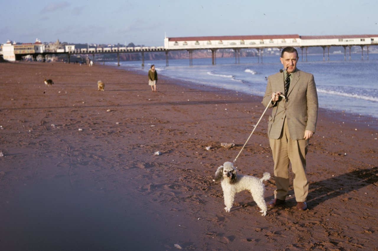 218 Adrians Dad and dog Paighton Fall 1963-s